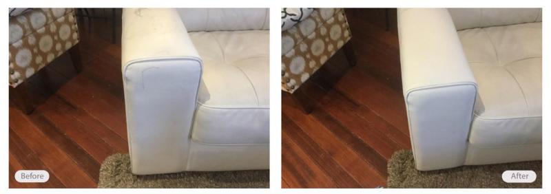 Leather furniture cleaning and protecting service
