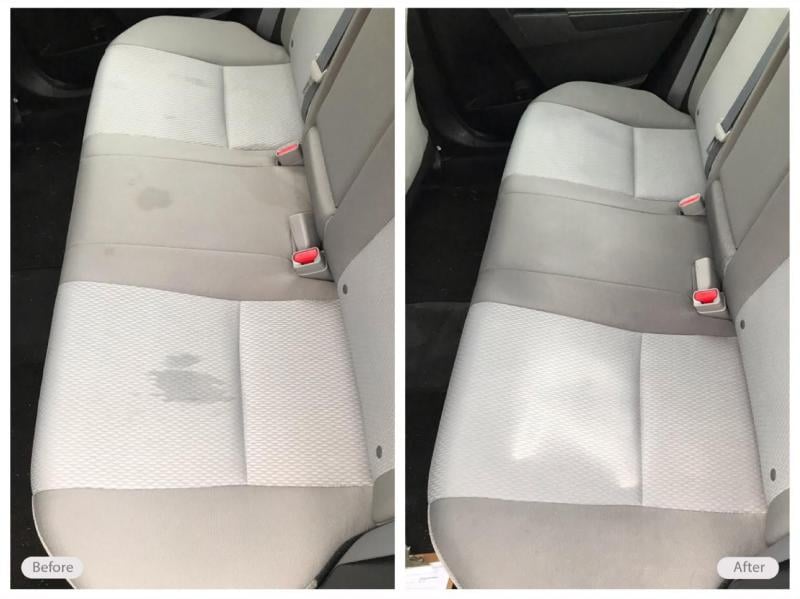Car seat staining removed 