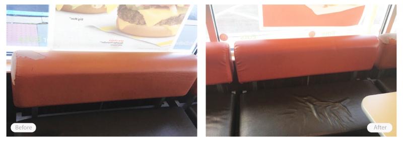 Restaurant booth seating restoration