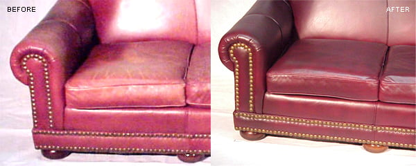 Leather couch refurbishing