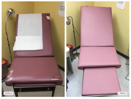Rip In Medical Table Repaired To Functional State Again Medical Furniture Repair Medical Rip In Medical Table Repaired To Functional State Again Medical Furniture Repair Medical