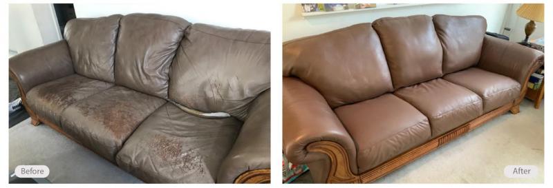 Leather sofa repair and restoration