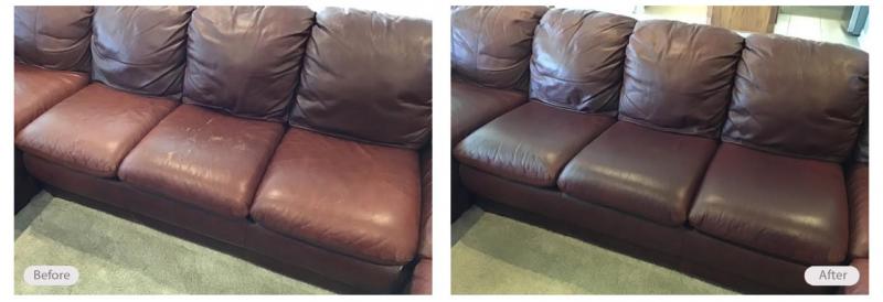 Leather couch redye