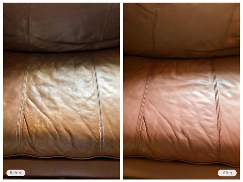 Leather couch restoration
