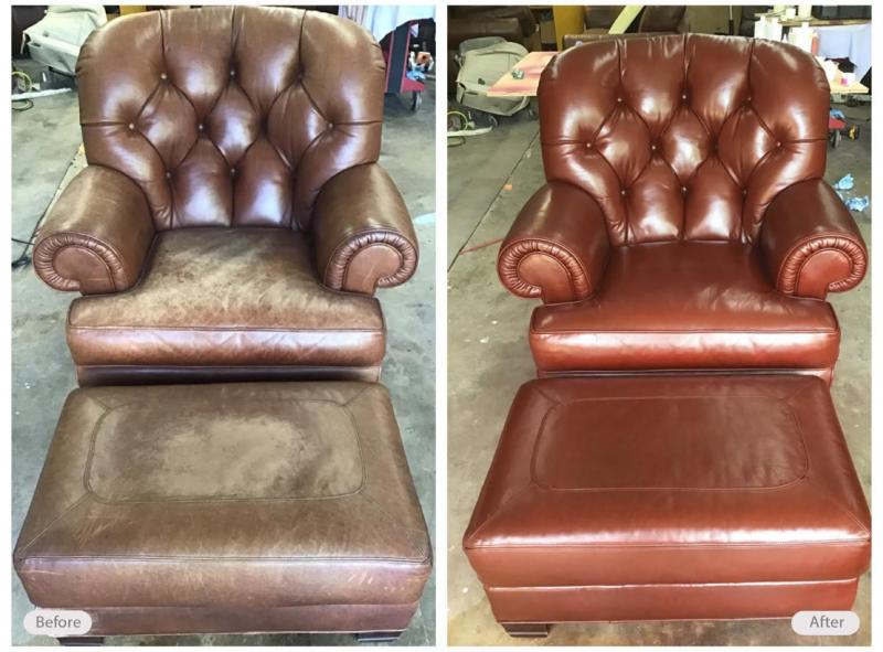 Leather chair redye