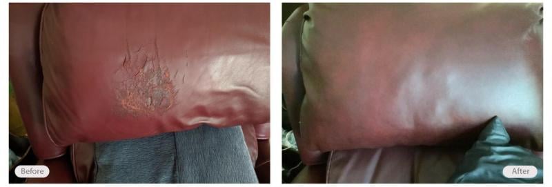 Leather chair's headrest panel replacement