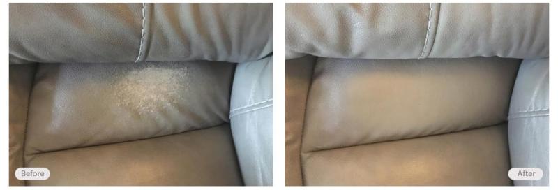 Leather sectional side bolster repair