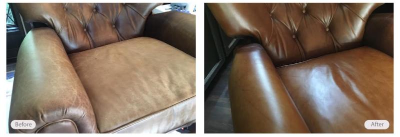 Leather chair redye and restoration