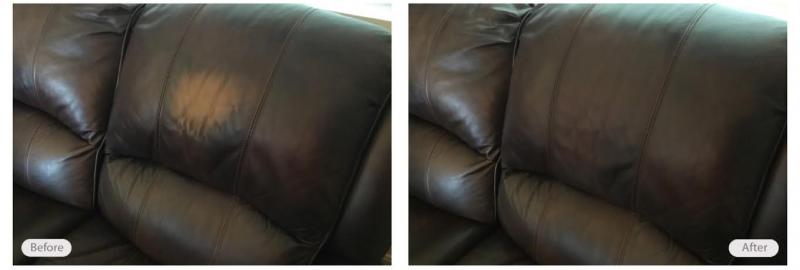 Leather sofa restoration