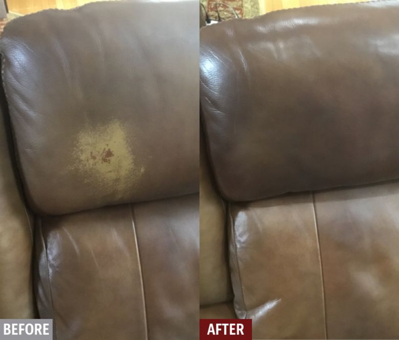 Leather Recliner Stain Removal in Mason.